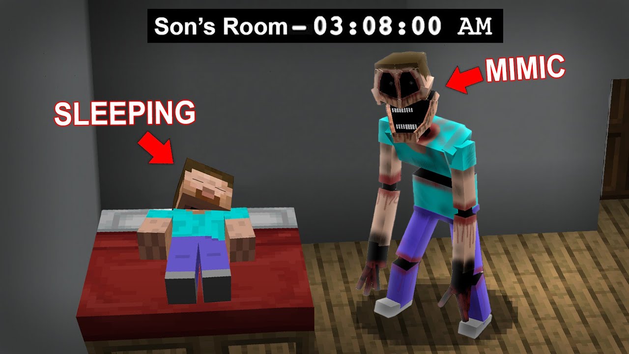 It Mimics Him at Night in Minecraft..