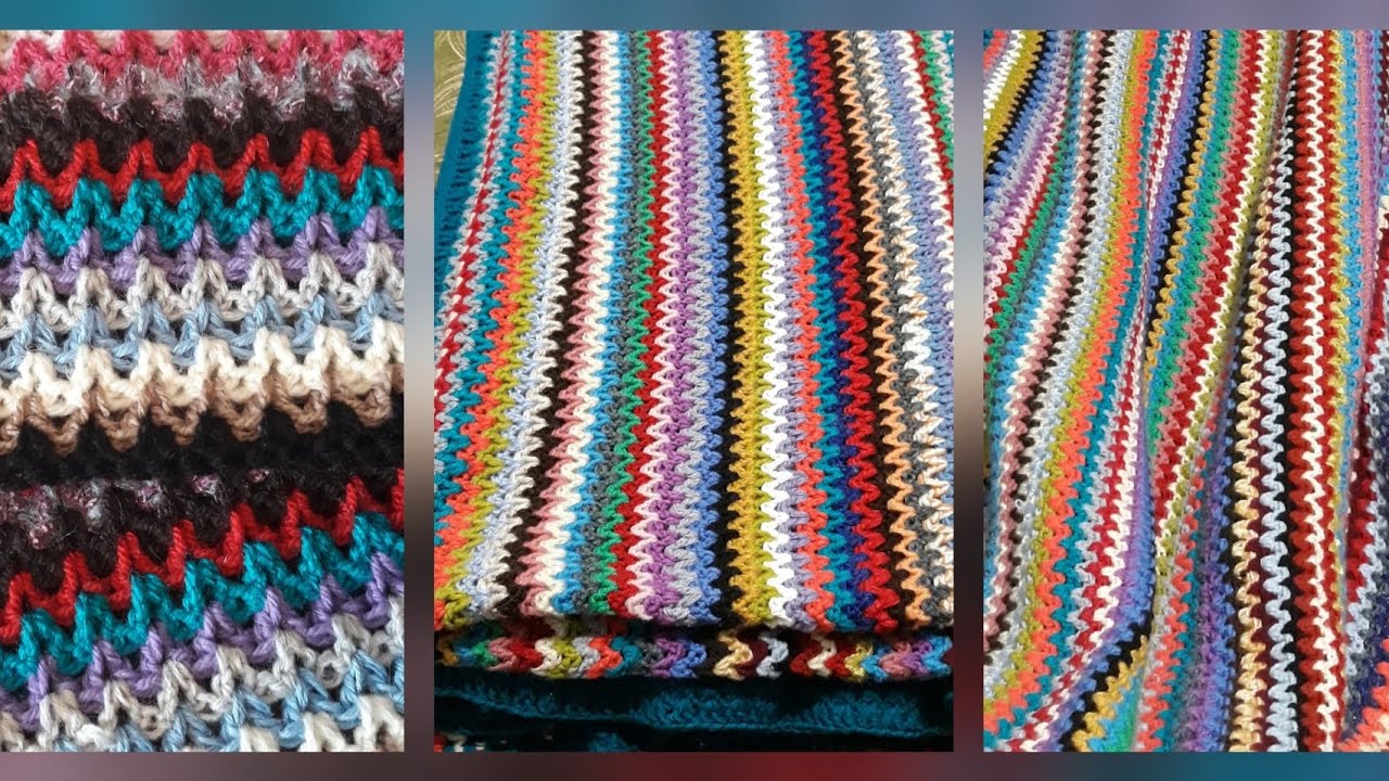 Плед із залишків пряжі . Результат,  який перевершив очікування 🧶Scrap yarn blanket knitting project