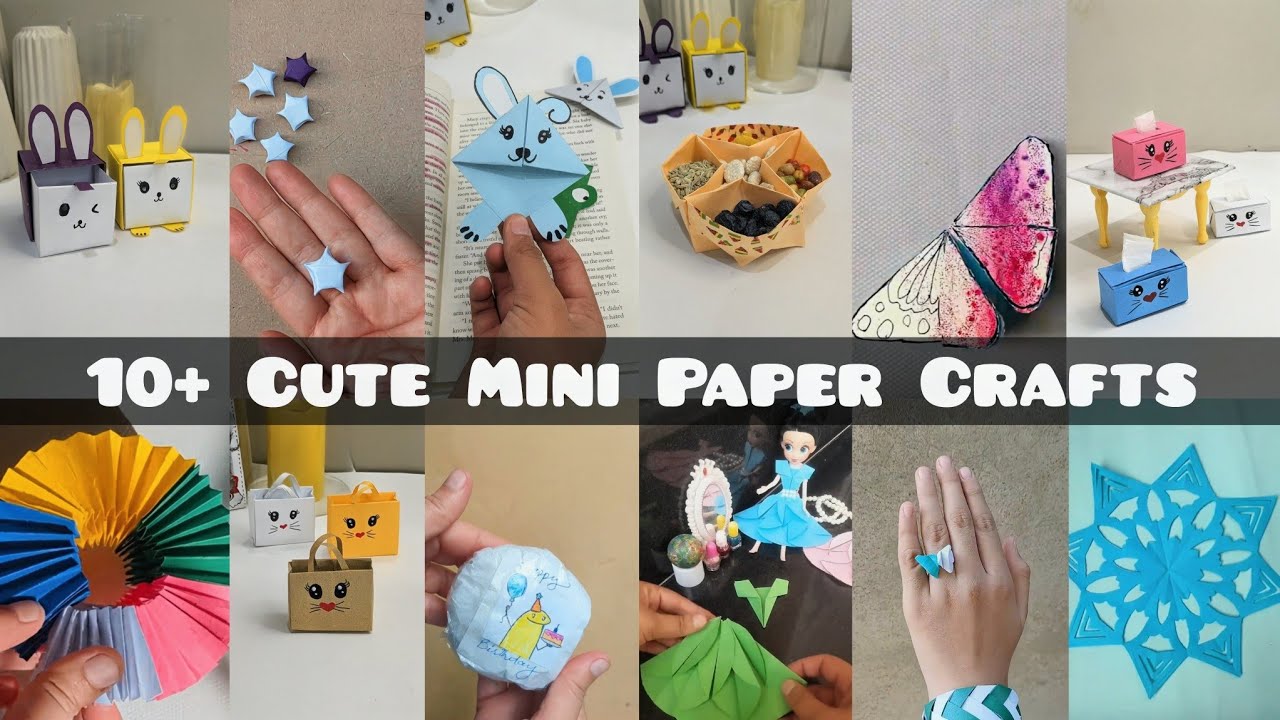 10+ Cute Mini Paper Crafts in One Video! Easy Origami & DIY Miniatures
