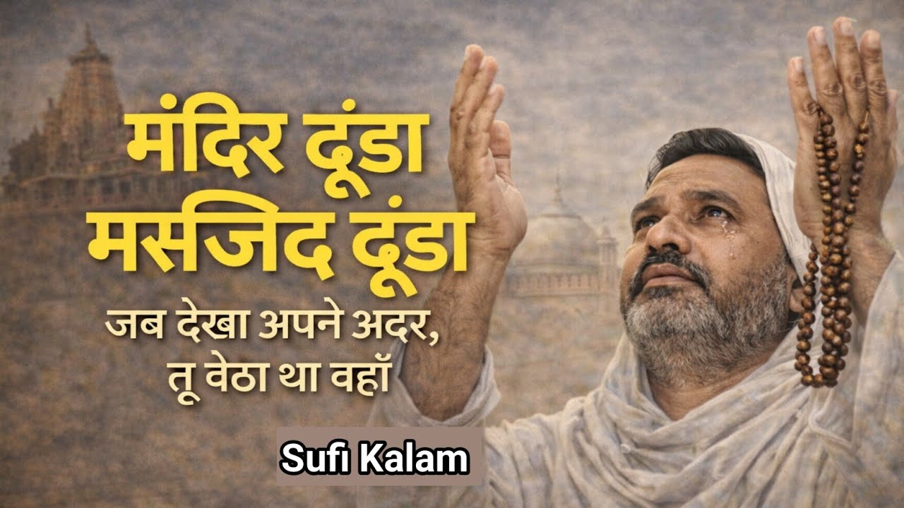 मंदिर ढूंढा मस्जिद ढूंढा,जब देखा अपने अंदर | सूफी भजन,आत्मबोध का गीत,Mandir dhundha masjid dhundha,
