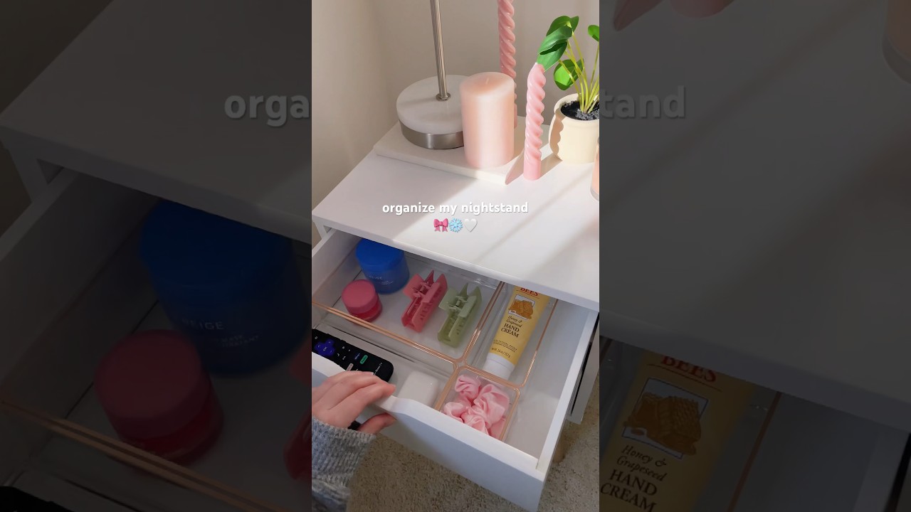 reset my nightstand with me 🤍 