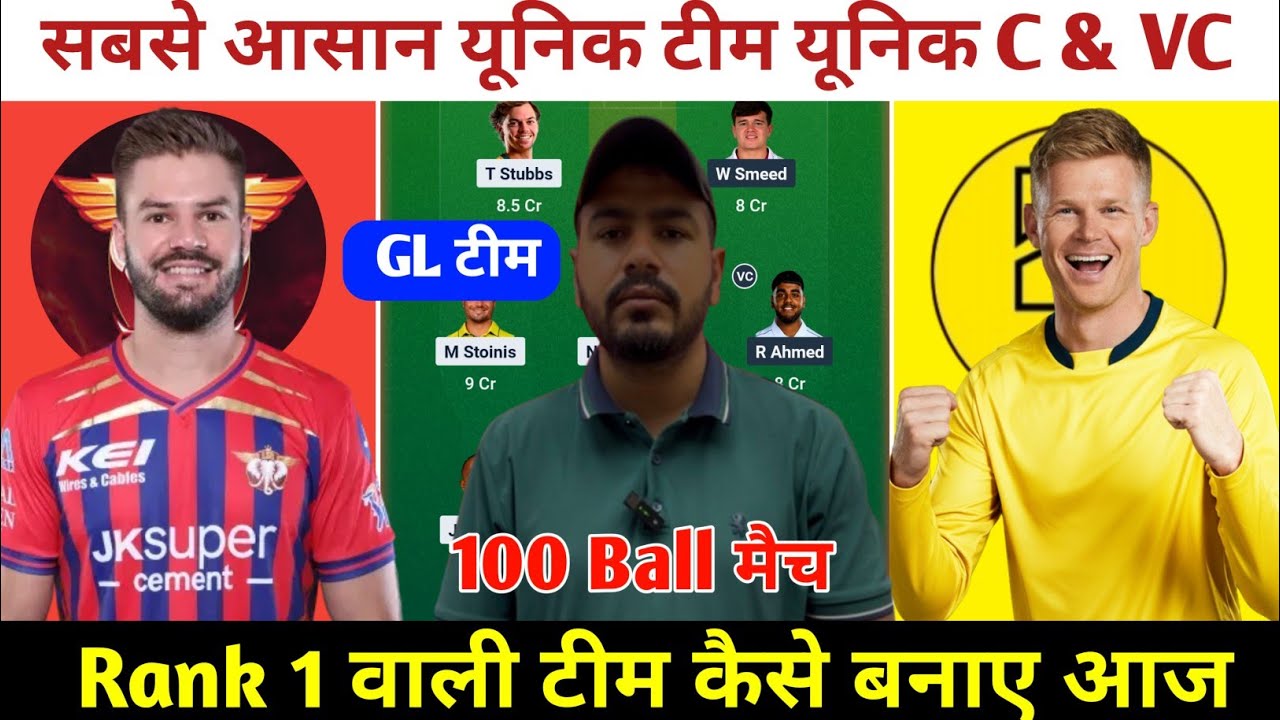 MSG vs TRT Today Match Prediction ! Manchester Super Giants vs Trent Rockets Dream11 Team !