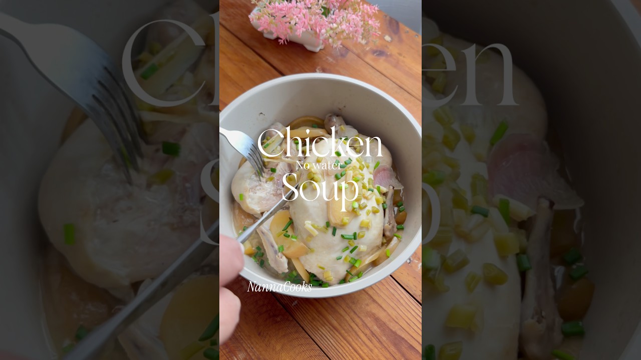 Viral NO WATER CHICKEN SOUP #cooking #chicken #chickensoup