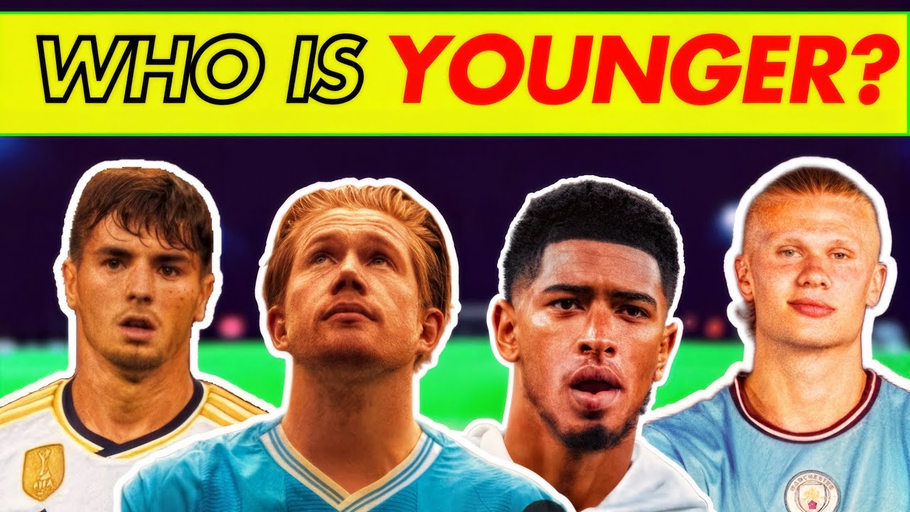 GUESS WHO IS YOUNGER / OLDER? FOOTBALL PLAYER/ SOCCER PLAYER/ FOOTBALL QUIZ TRIVIA