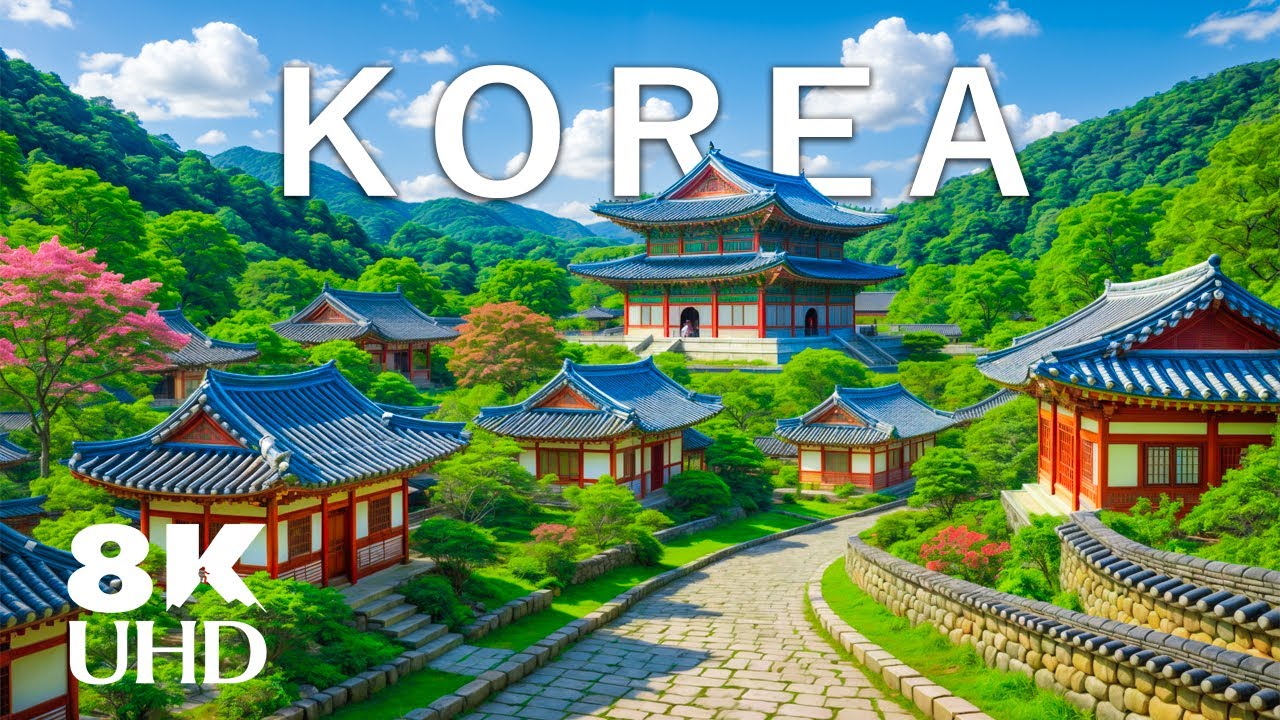 Korea in 8K | Meditation Piano with Scenic Palaces & Peaceful Landscapes