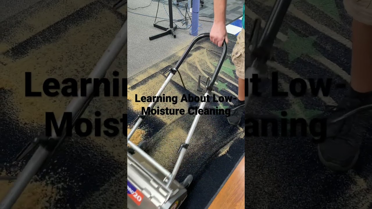 First time using low-moisture cleaning on carpet during class. #academyofclean #carpetcleaning