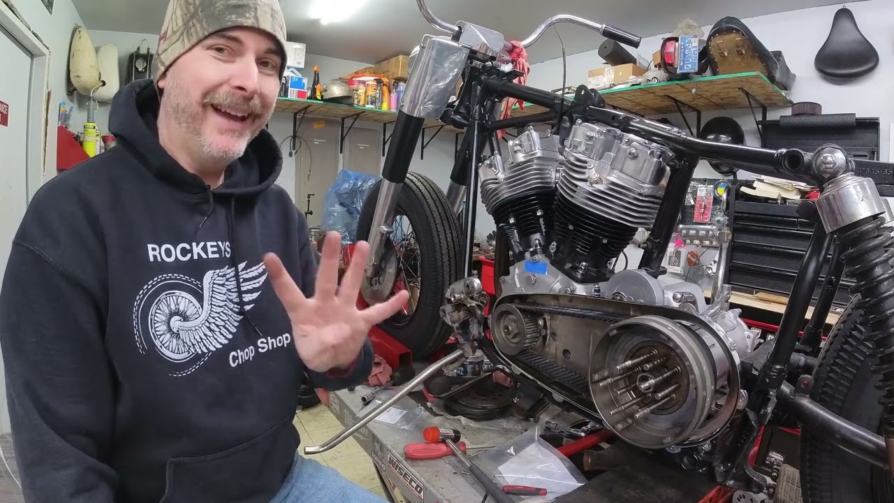 1966 Harley Davidson FL Shovelhead Belt Drive Installation