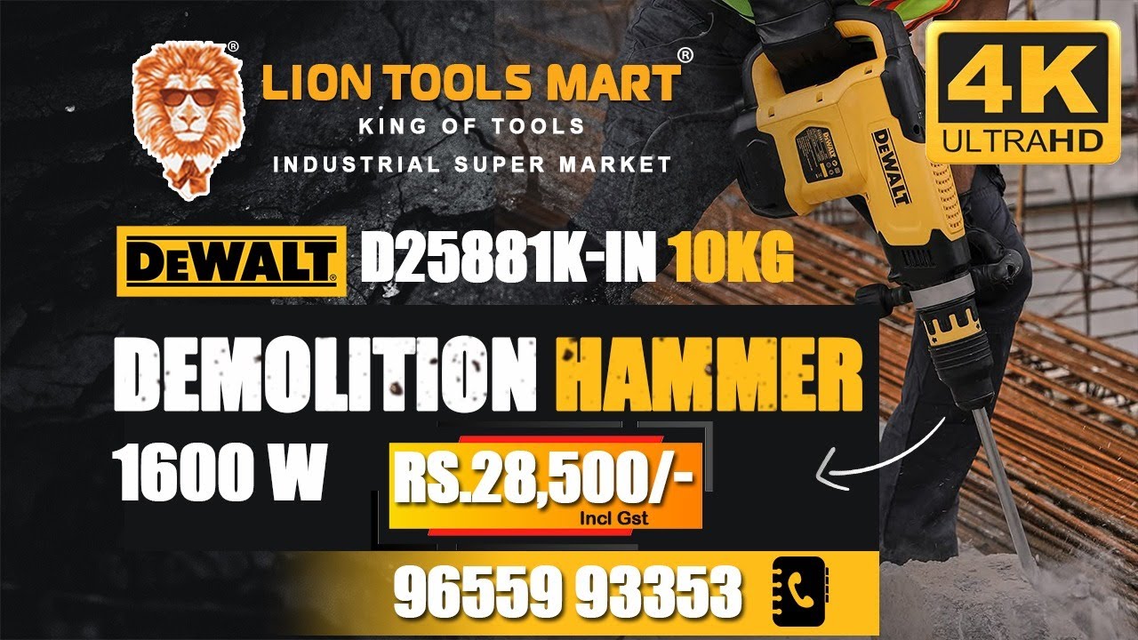 DeWALT Demolition Hammer 10kg @ Price Rs.28500/- Only @liontoolsmart8296 Call 9965599971