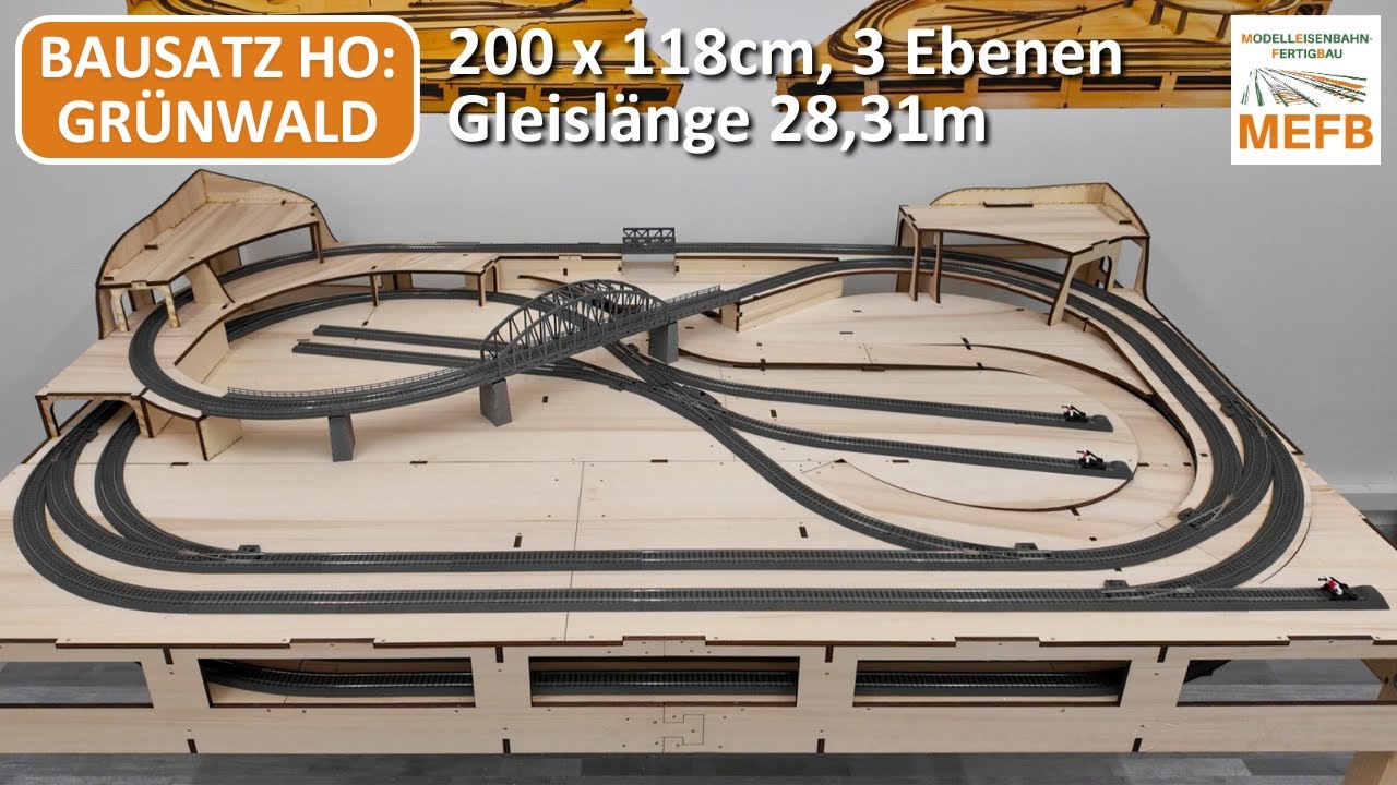 Modelleisenbahn bauen | Fertiganlage |Holzbausatz | Spur H0 | MEFB | Grünberg