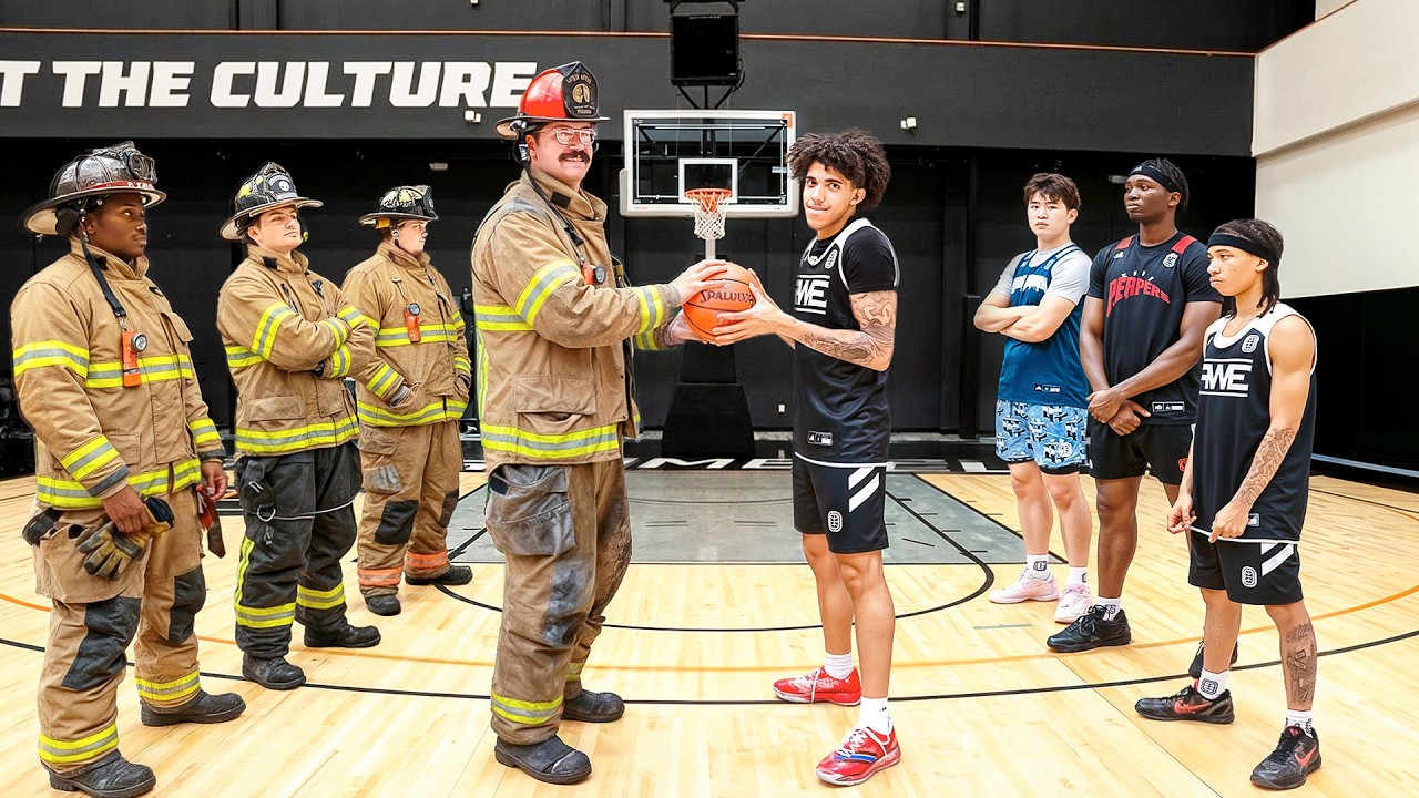 D1 Hoopers vs Firefighters (Who's Stronger?)