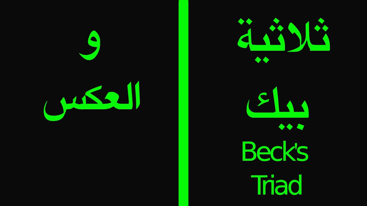 ثلاثية بيك المعرفية للإكتئاب ... و العكس .