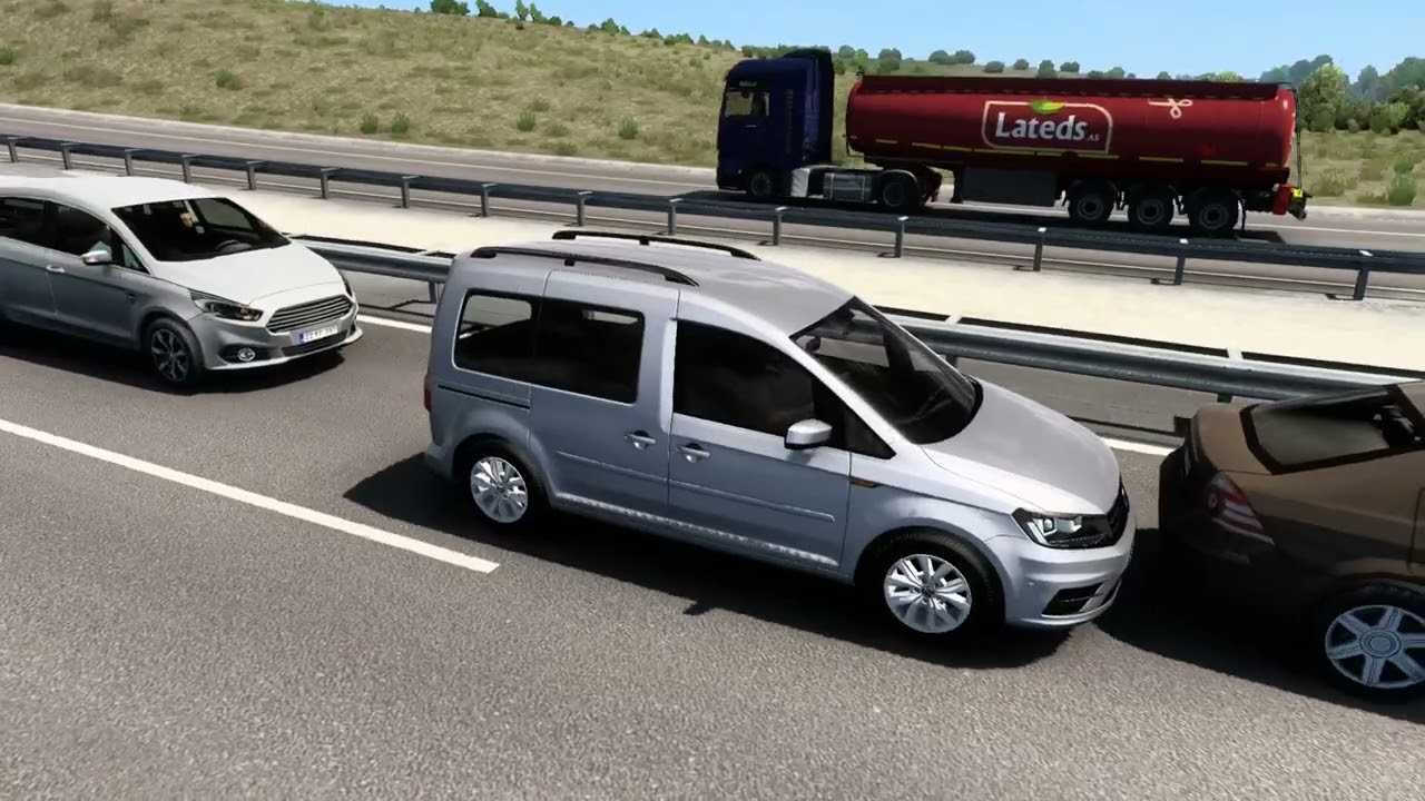 !!!MİYAV!!!VOLKSWAGEN CADDY İLE KÖPRÜYE KABLO TAŞIDIK.4K HD 60FPS.ETS 2 MOD 1.48.