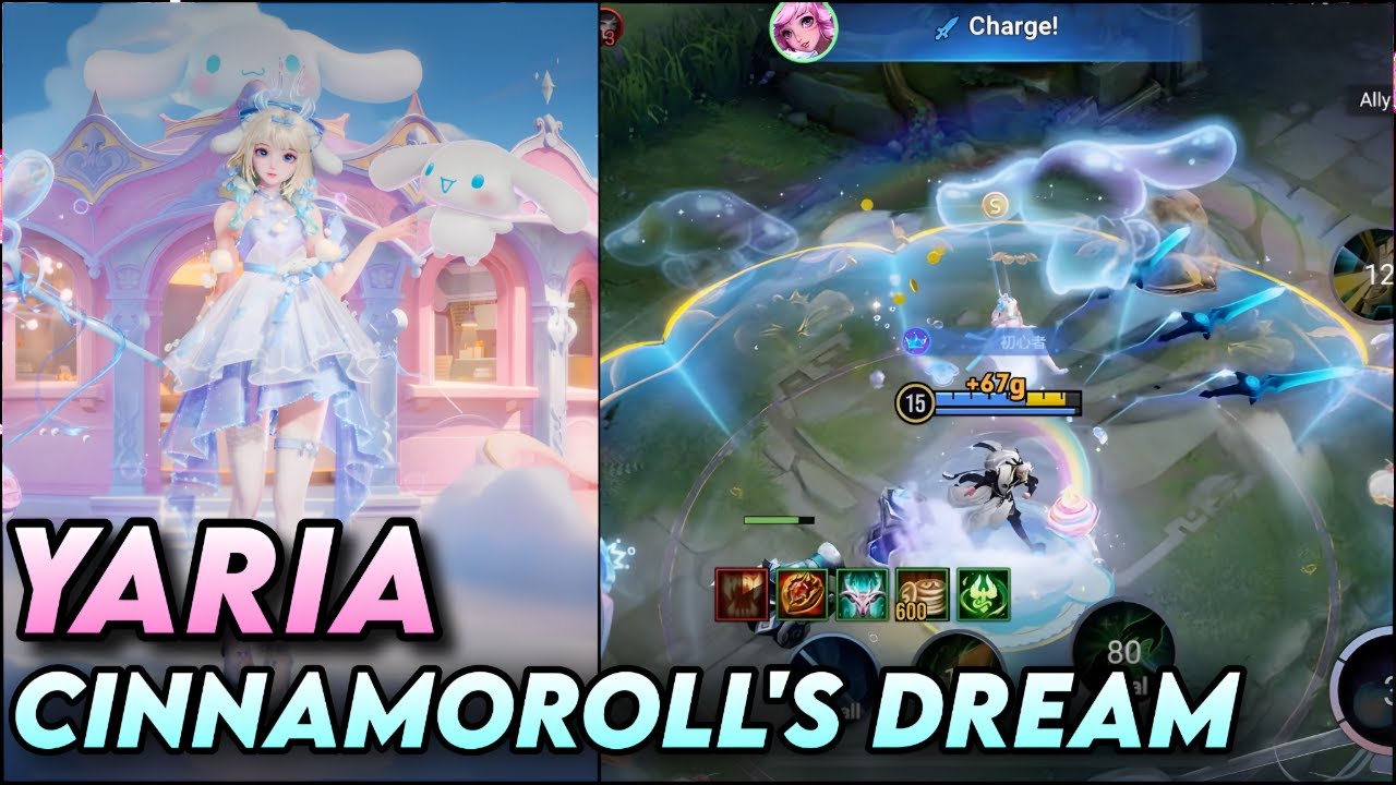 CUTEST SKIN EVER?! Yaria Cinnamoroll's Dream Gameplay! | Honor of Kings