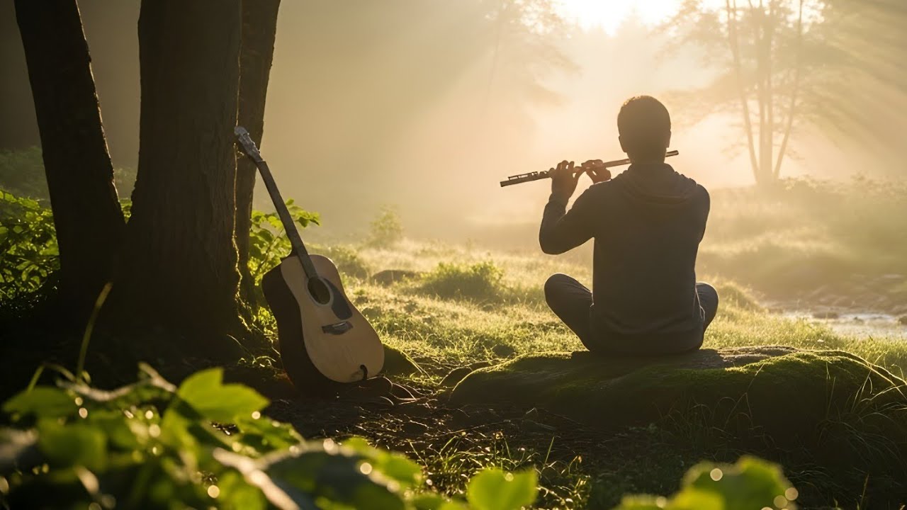 Heavenly Flute Dreams | Soulful Acoustic Guitar & Peaceful Cinematic Instrumental