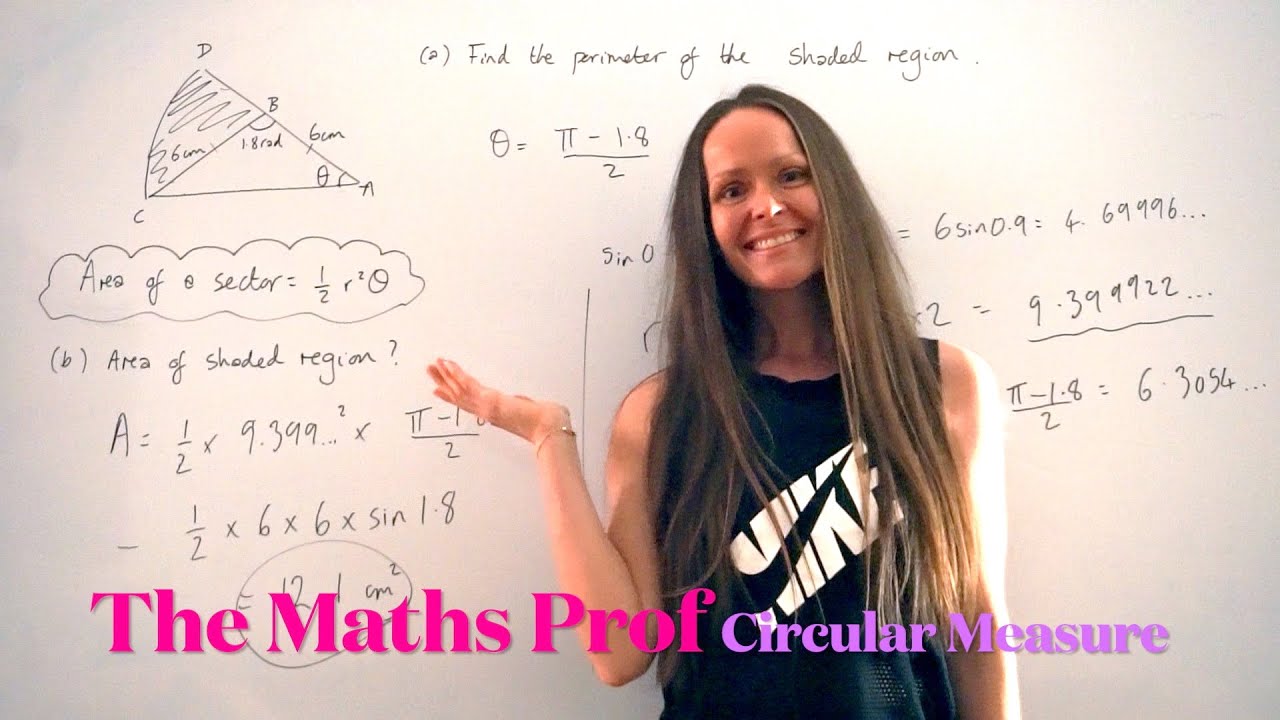 The Maths Prof: AS Level Circular Measure EXAM QUESTIONS