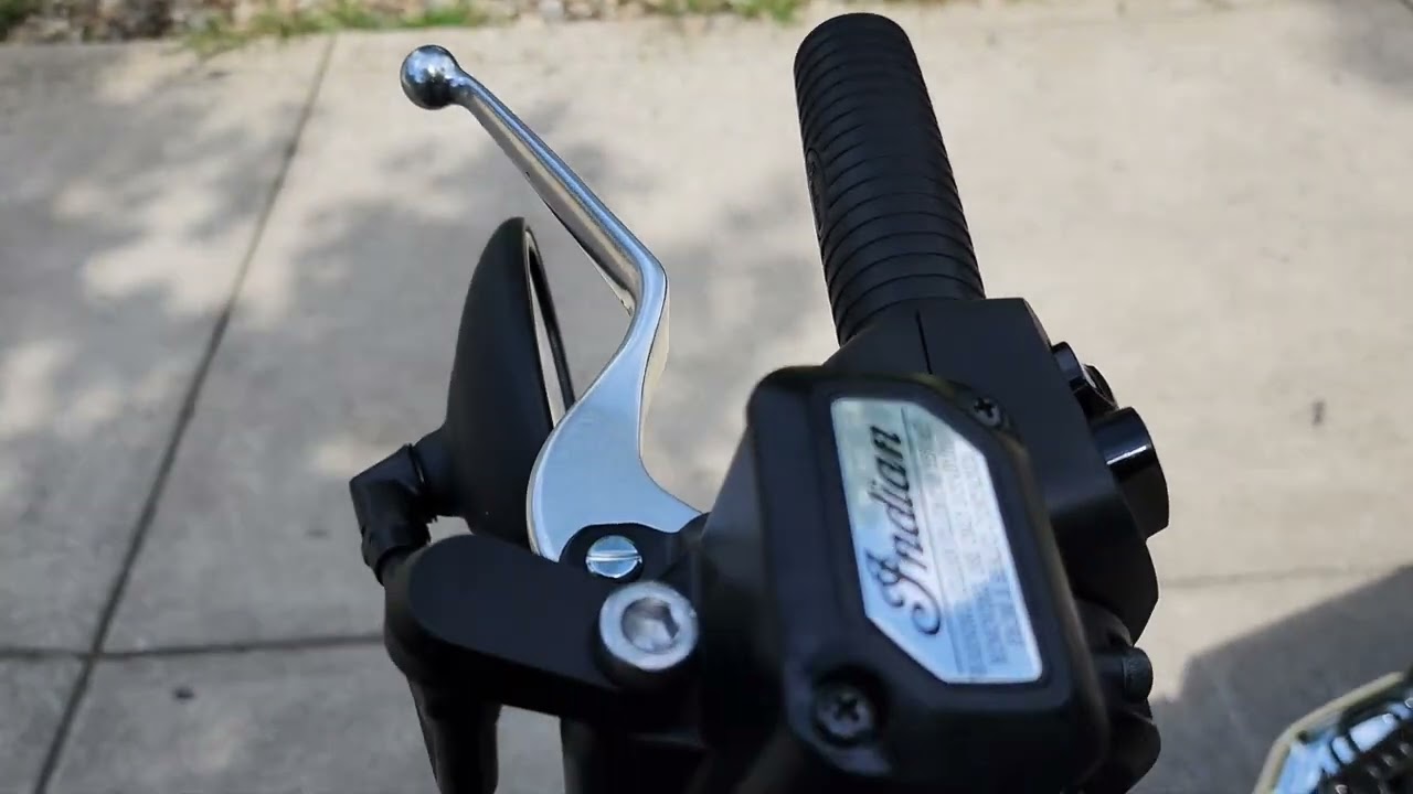 Indian Chief Bobber Dark Horse inverted mirror mounts from Combustion Industries.