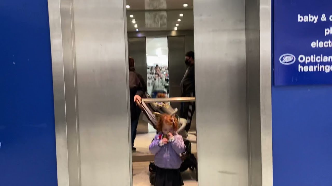 UK Hydraulic Elevator at Boots in Oracle Shopping Centre in Reading (With Morgan)