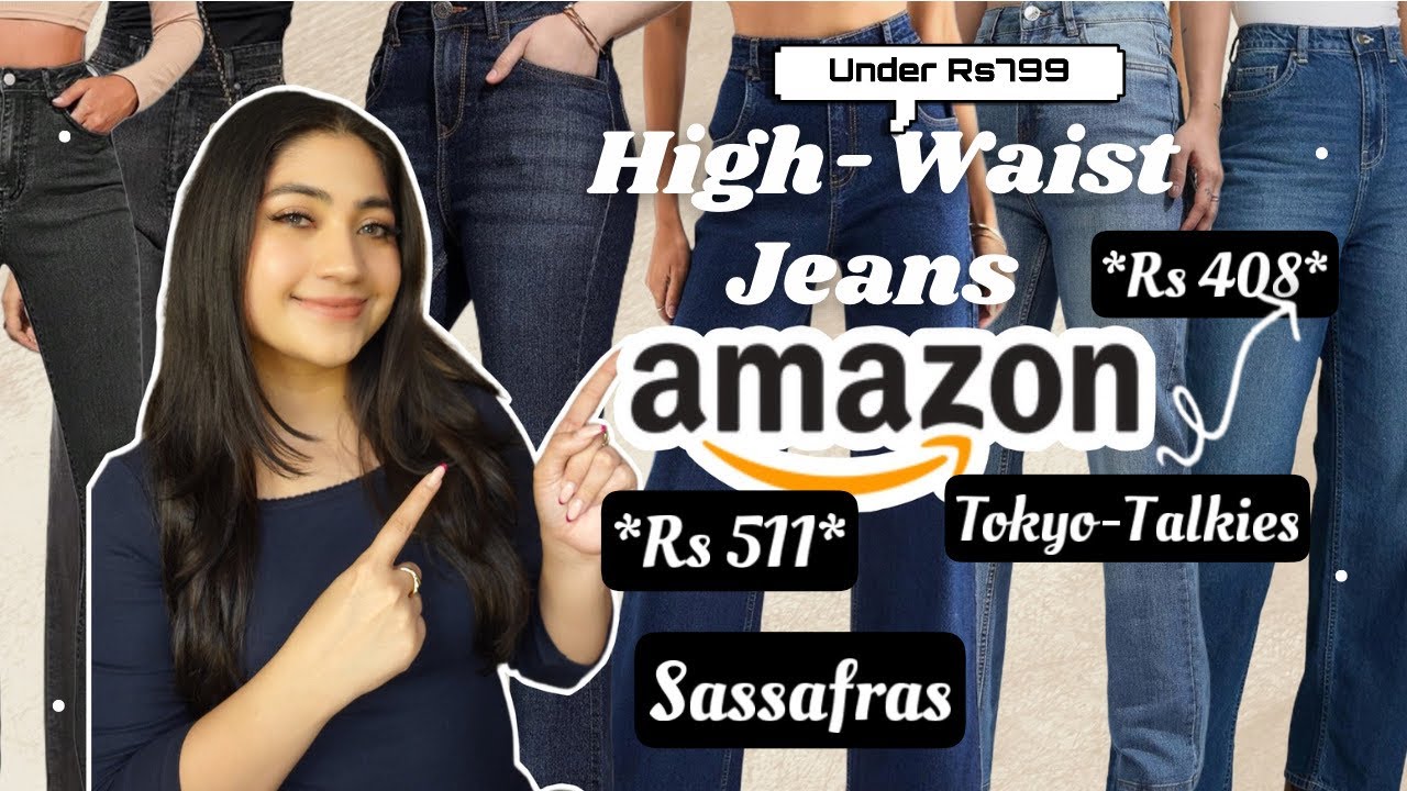 HUGE Amazon Jeans Try-On Haul *Rs 409*| Trendy Bootcut, Straight FIT & Wide-Leg Jeans| Renigraphy