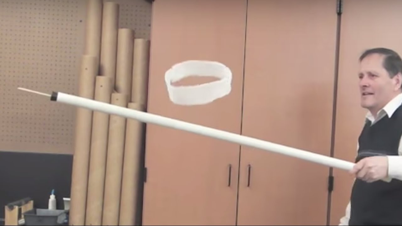 Electrostatic floating Rings -toy physics = Homemade Science with Bruce Yeany
