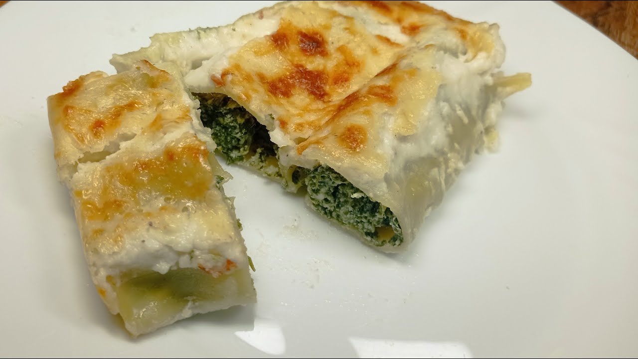 Cannelloni ripieni con ricotta e spinaci