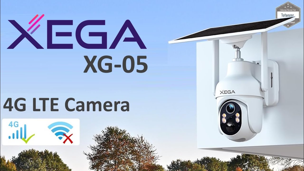 Xega XG-05 Camera 4G LTE Солнечная камера наблюдения с SIM-картой - Приложение Ubox - Android и iOS