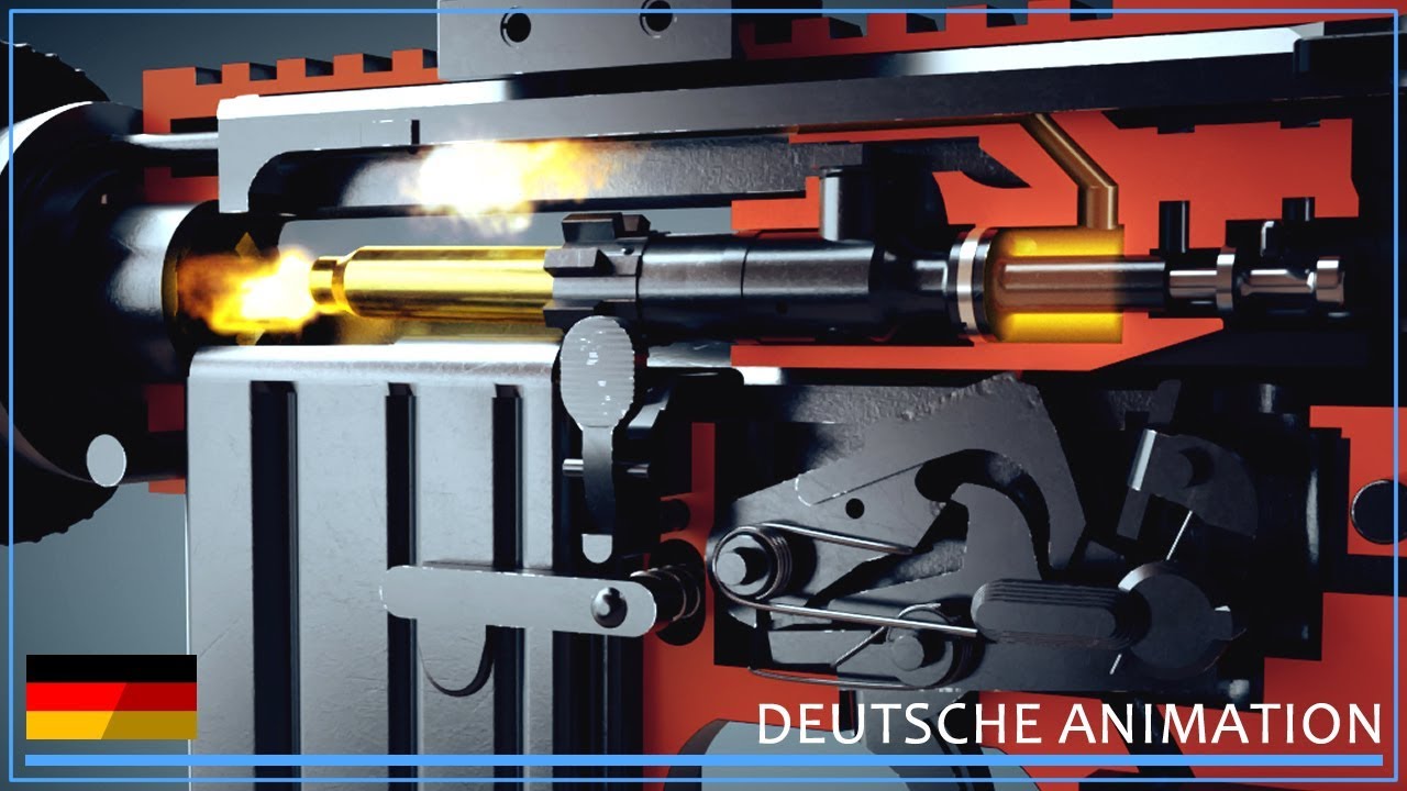 Funktionsweise eines Gewehrs M16/AR-15/M4 (Animation)