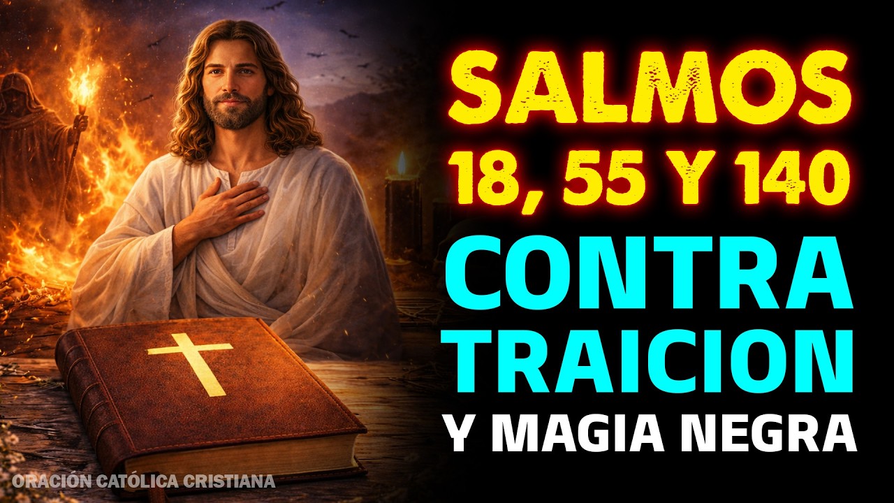 🔥 ORACIÓN CON FUEGO DE DIOS CONTRA LA TRAICIÓN Y LA MAGIA NEGRA | SALMOS 18, 55 Y 140