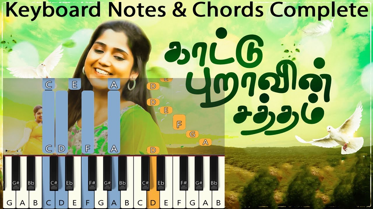 Kaatupuravin Saththam Keyboard Notes & Chords || காட்டு புறாவின் சத்தம் || New Christian Song