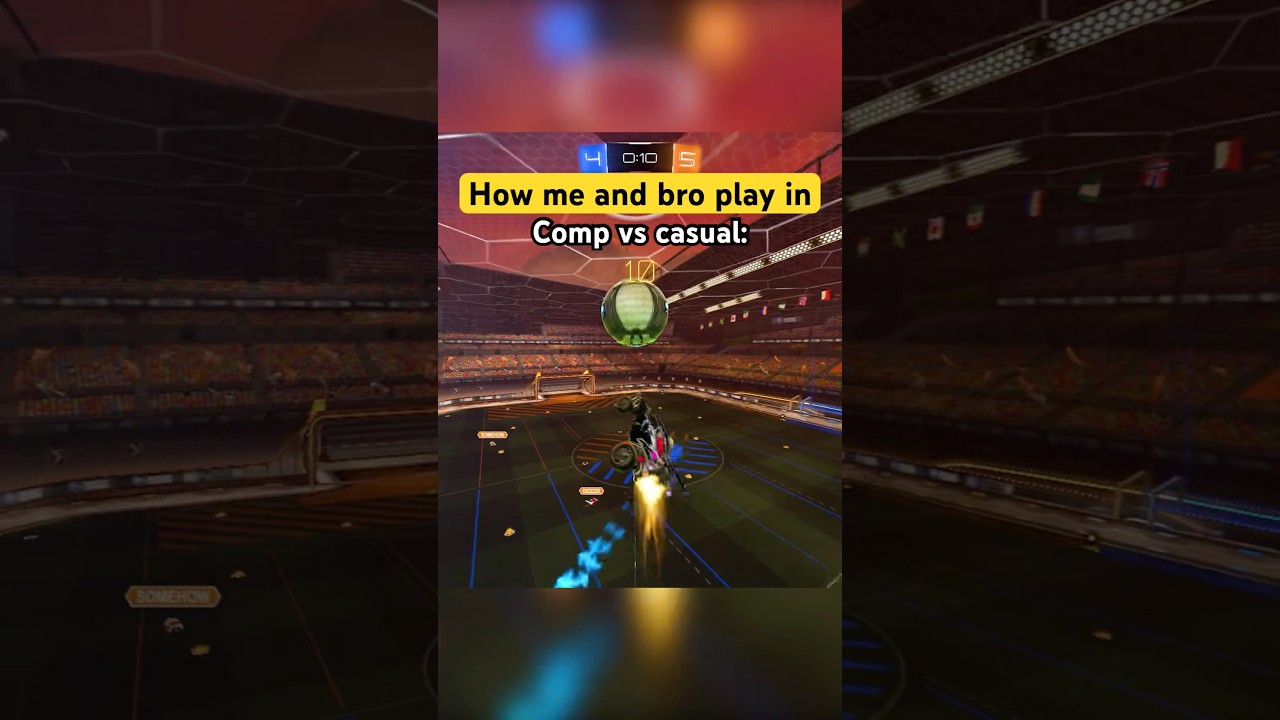How we play in competitive vs casual 😳 #rocketleague #rl #rlclips #rlclip