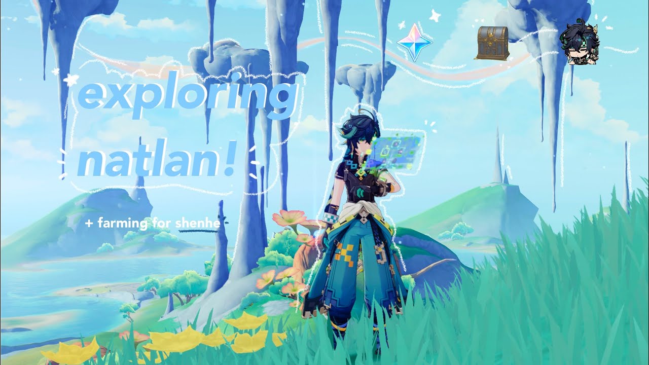 exploring natlan together !  + farming for shenhe ˎˊ˗  ||  cozy genshin impact gameplay ✮⋆˙