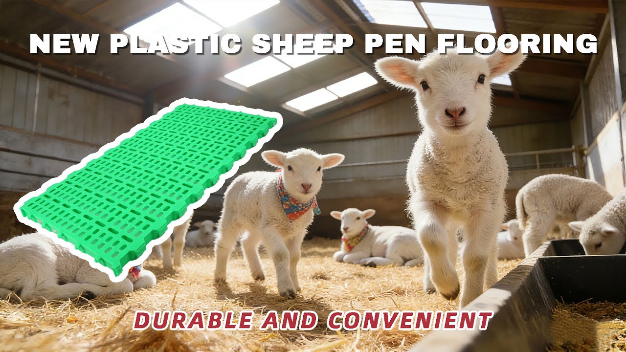 Best Sheep Flooring Solution | Ventilated Plastic Mats for Clean Barns#farming #sheep
