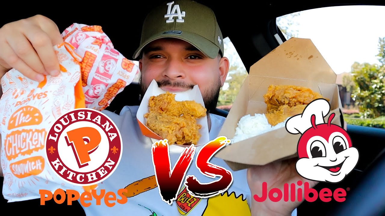 Jollibee Vs Popeyes Fried Chicken Mukbang/Review