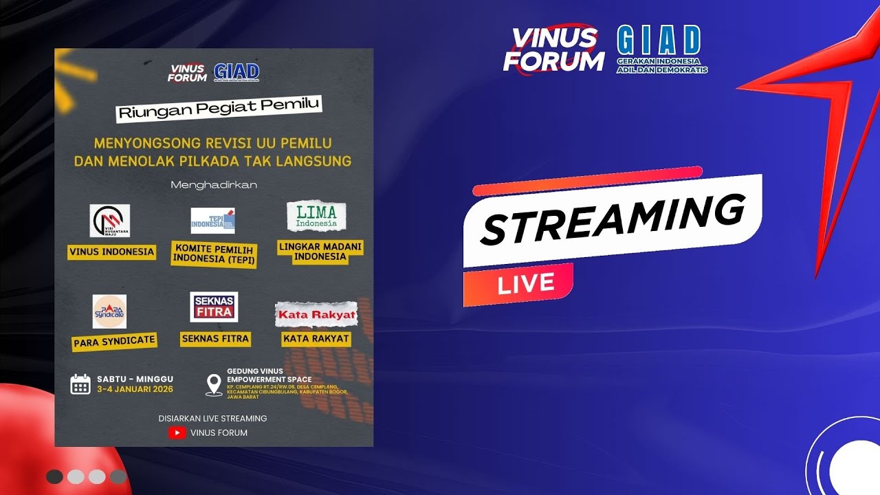 LIVE 🔴 Riungan Pegiat Pemilu (Hari kedua): 