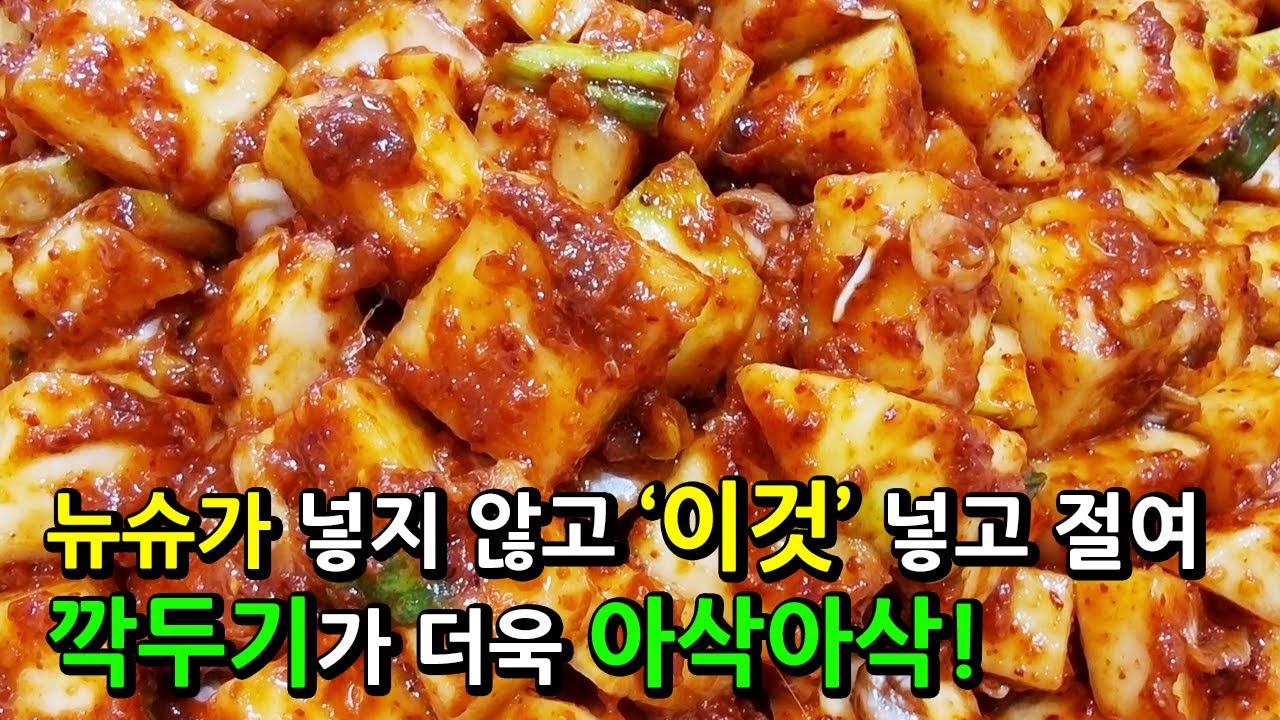 💥김치중에 제일 쉬운 깍두기 가장 쉽게 담그는 방법! 제철무로 풀도 안쑤고 시원하고 아삭한 맛을 내는 비법