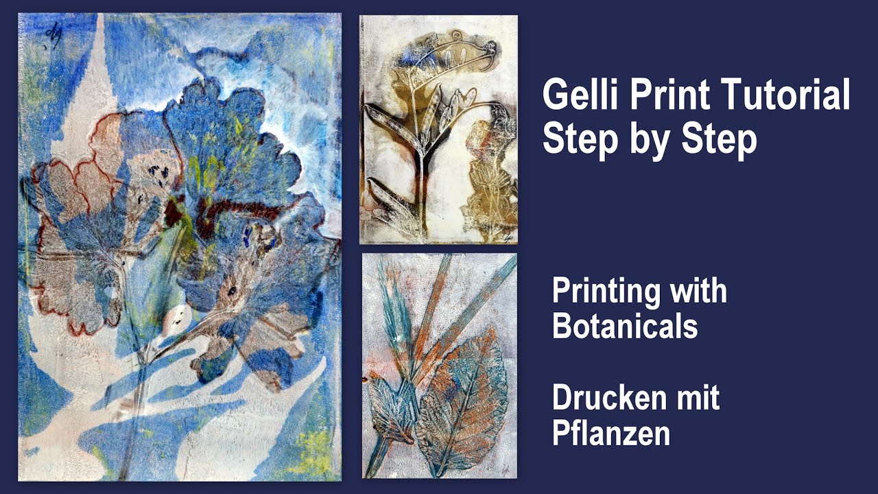 Schöne Karten drucken, Monotypie mit extra Tipp, printing beautiful cards,   monotype with extra tip