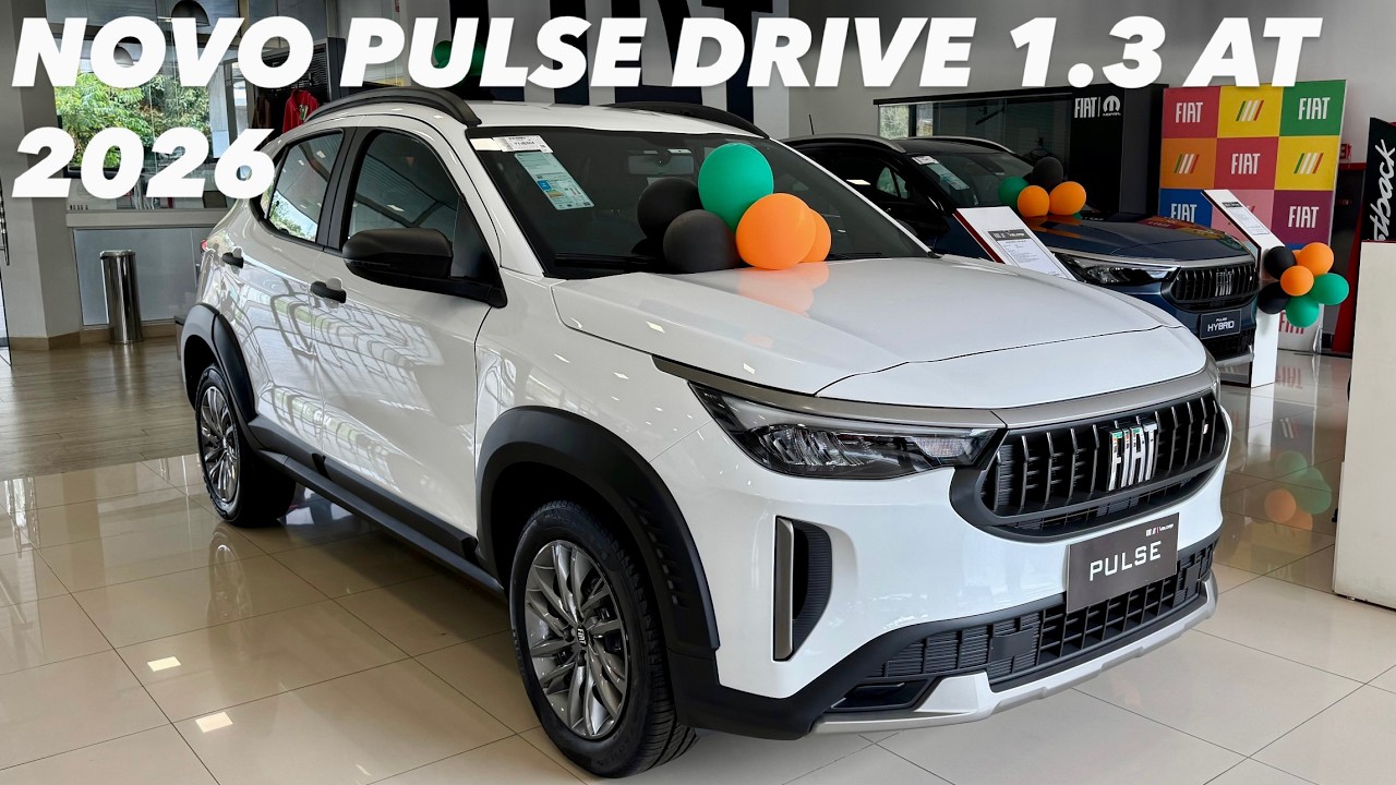AVALIAÇÃO NOVO FIAT PULSE DRIVE 1.3 CVT 2026 - NOVA VERSÃO AUTOMÁTICA DE ENTRADA EM DETALHES!! 