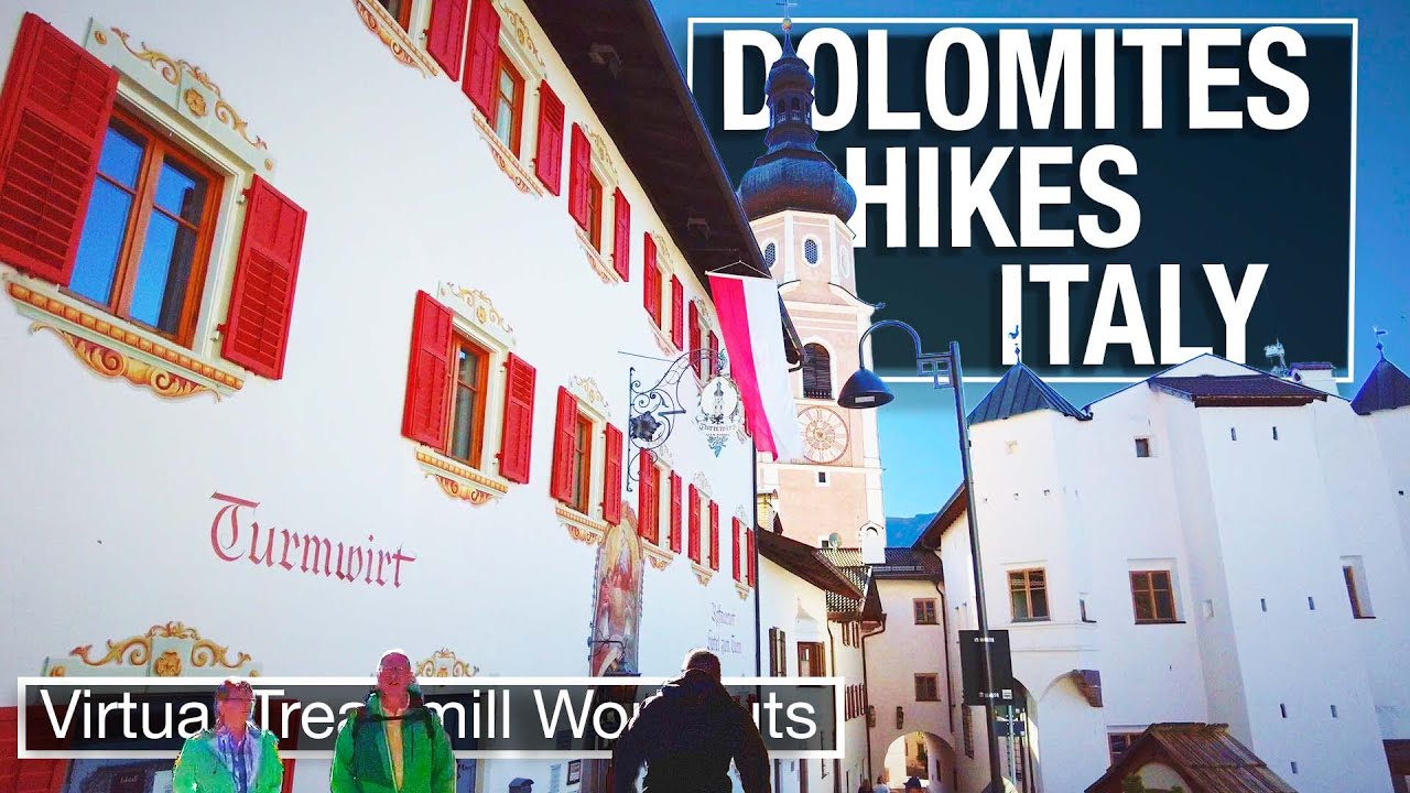 City Walks 4K - 🇮🇹 Kastelruth - 🇮🇹 Castelrotto we Włoszech - Wirtualny trening na bieżni