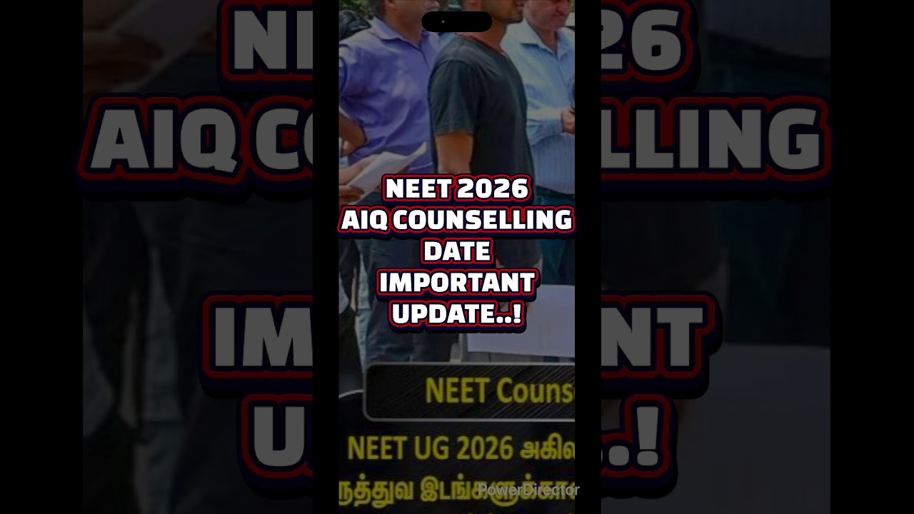 NEET Counselling 2026 | All India Quota Counselling date update | Vjalerts #neetexam