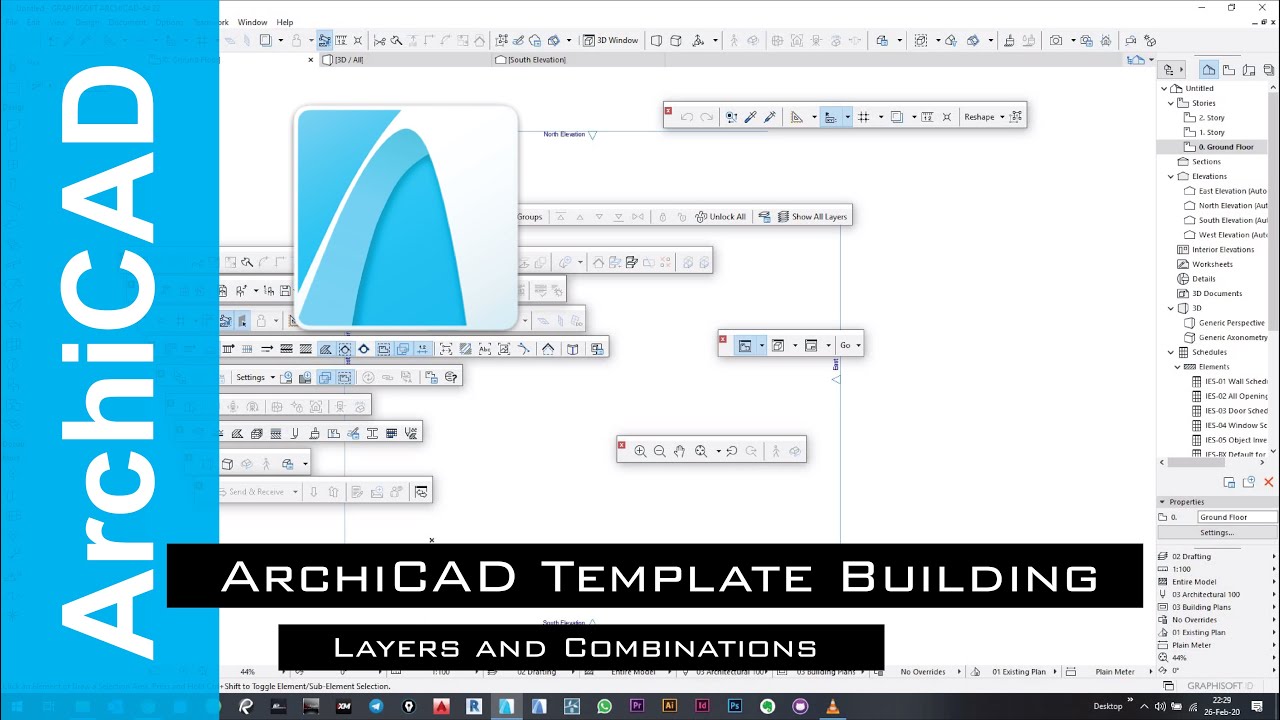 How to Create an ArchiCAD Templete | Part 04-06 | Layers and Combinations