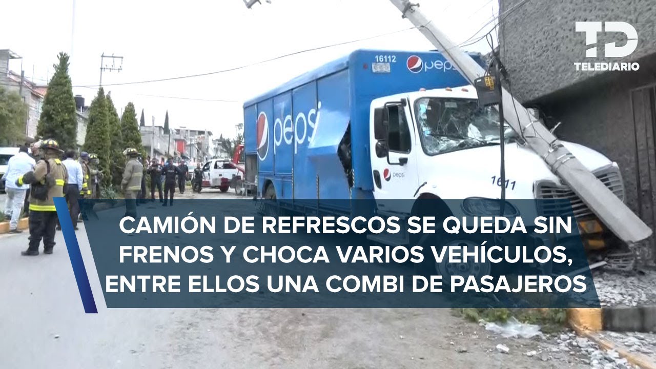 Camión se queda sin frenos y choca en bajada de Tultitlán; vecinos denuncian zona de alto riesgo