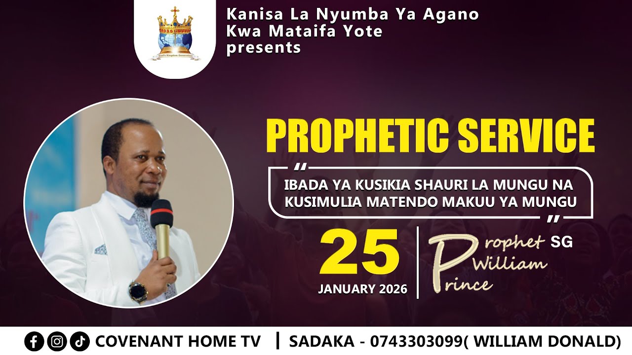 #LIVE: IBADA YA KUSIKIA SHAURI LA MUNGU NA KUSIMULIA MATENDO MAKUU YA MUNGU, 25th JAN 2026.