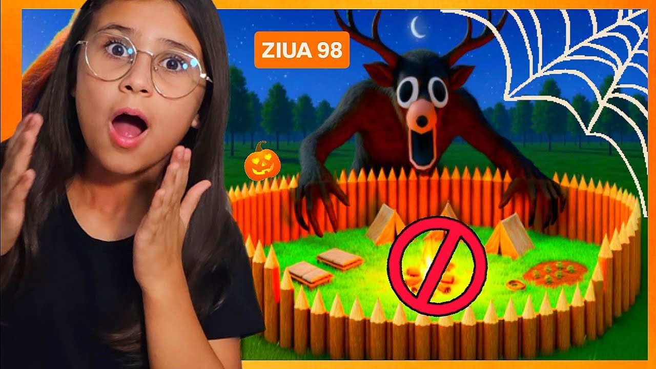 🎃Rezist în BAZĂ 99 NOPȚI de Halloween în PADUREA BÂNTUITĂ / 99 nights in the forest halloween update