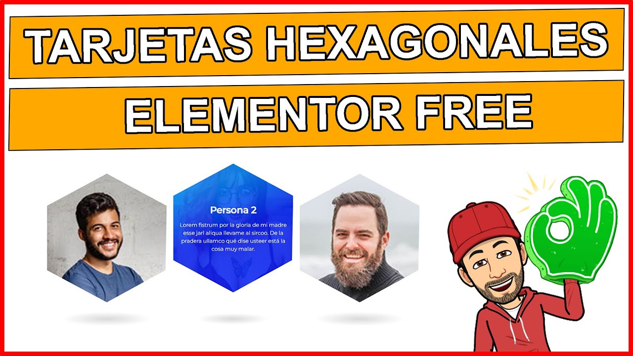 🖐️ Tarjeta hexagonal efecto elementor free (truco, Tips and Tricks)  wordpress 126 tutorial español