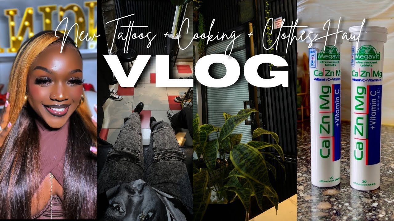 VLOG | new tattoos + skincare supplements + try on haul + homemade meals #youtubeshorts #vlog 