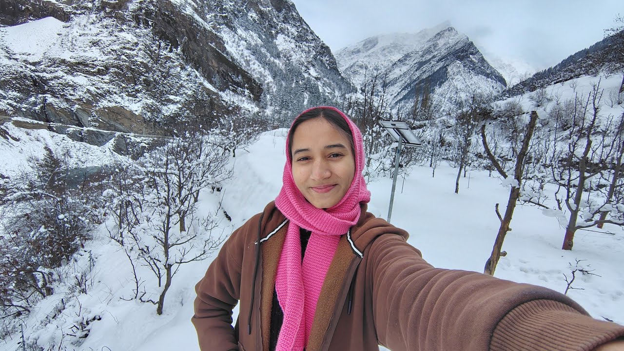 SNOWFALL IN LAHUL SPITI🥶❄️|| winter 🥶❄️||winter is here 🏔️ #winter #village #snowfall