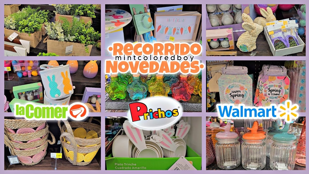 Recorrido en WALMART, PRICHOS y LA COMER Muchas Novedades de Pascua y Primavera 🥕🐇🌼 Hogar y Más 🐰