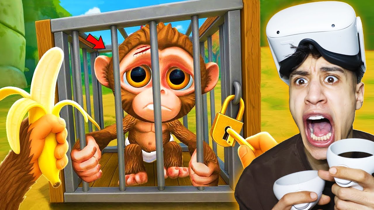 عشت حياة قرد في الواقع الافتراضي 🐵 😳| I Am Monkey VR