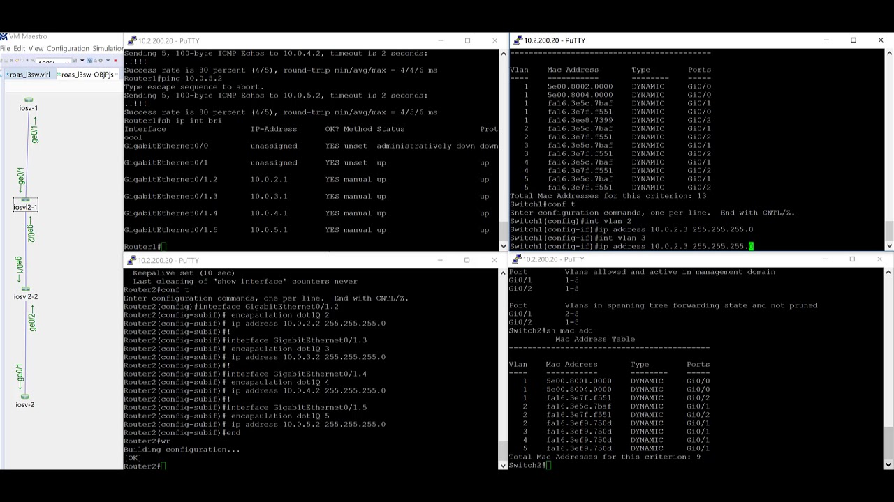 Router on a Stick and Switched Virtual Interfaces