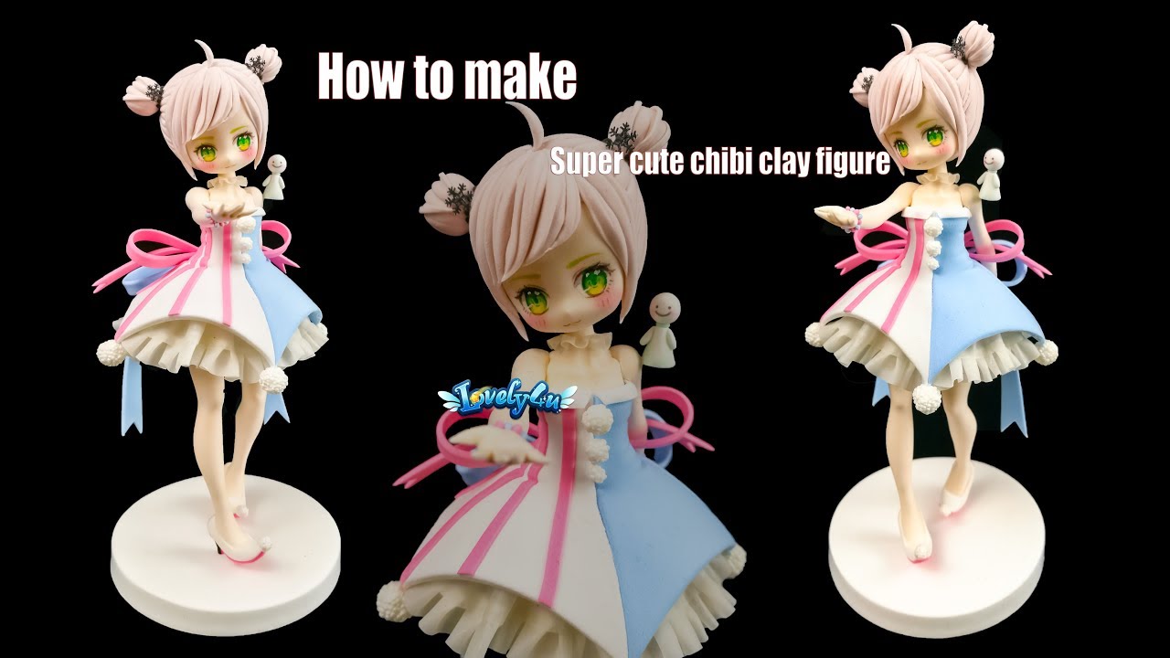 84】How to make chibi figure/ lovely4u OC Miyuki【Clay Tutorial/DIY】