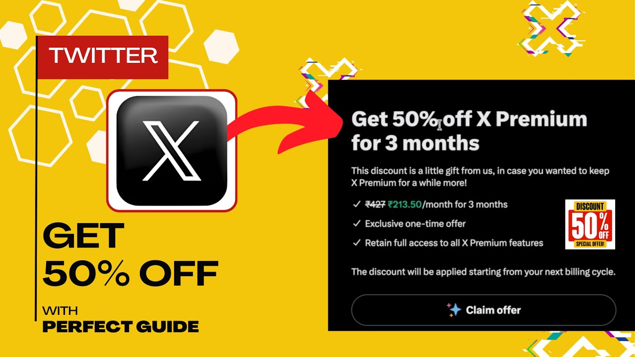 Как получить 50% скидку на X Premium (простой способ)